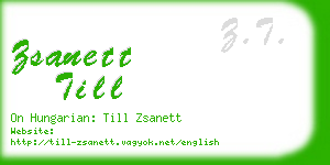 zsanett till business card